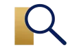 Icone loupe dorée Icone loupe dorée