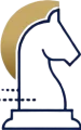 Pièce d'échec jaune et bleue Pièce d'échec jaune et bleue